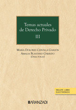 Temas actuales de derecho privado III | portada del libro
