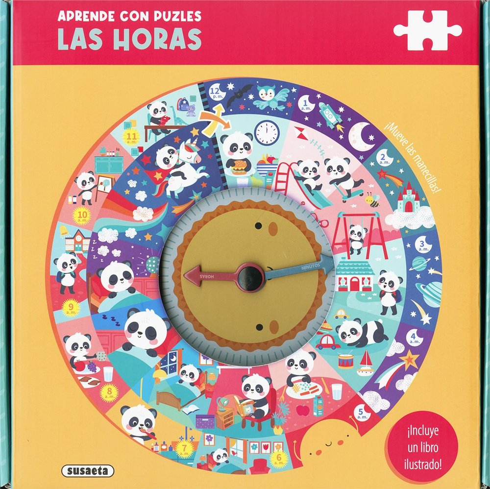 APRENDE LAS HORAS CON EL PANDA, de SUSAETA EDICIONES, | portada del libro