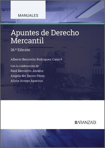 APUNTES DE DERECHO MERCANTIL, de BERCOVITZ RODRIGUEZ-CANO, ALBERTO | portada del libro