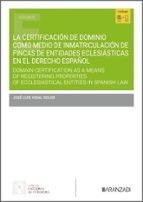 LA CERTIFICACION DE DOMINIO COMO MEDIO DE INMATRICULACION DE, de JOSE LUIS VIDAL SOLER | portada del libro