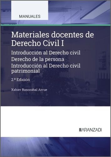 MATERIALES DOCENTES DE DERECHO CIVIL I, de BASOZABAL ARRUE, XABIER | portada del libro