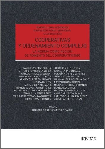 COOPERATIVAS Y ORDENAMIENTO COMPLEJO, de RAFAEL LARA GONZALEZ#ARANZAZU PEREZ MORI | portada del libro