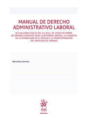 Manual de Derecho Administrativo Laboral, de PONS CARMENA | portada del libro