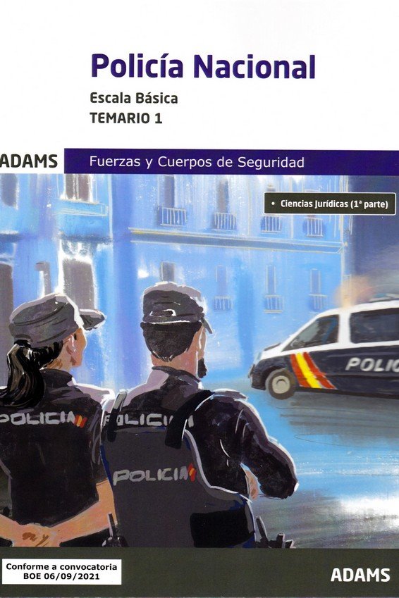 POLICIA NACIONAL. ESCALA BASICA. TEMARIO 1 | portada del libro
