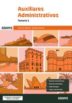 Temario 1 Auxiliares Administrativos Generalitat Valenciana, de Varios autores | portada del libro