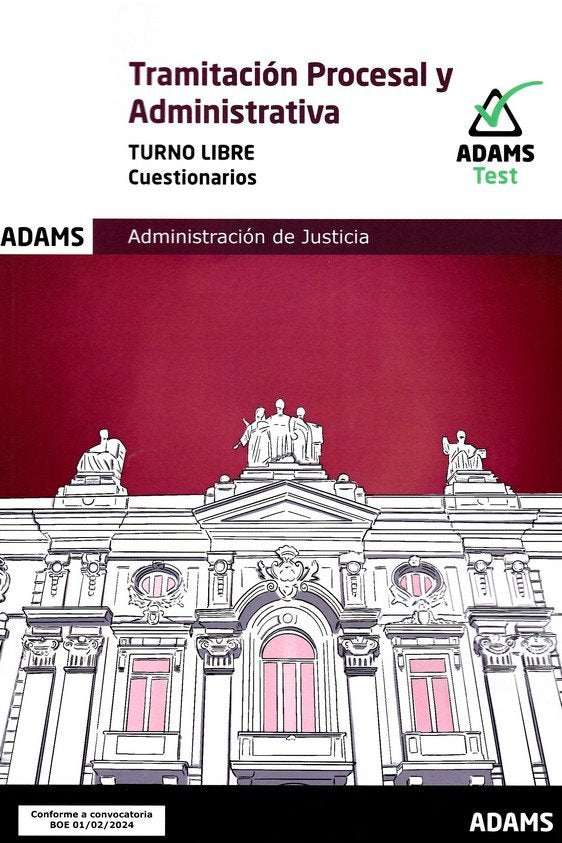 TRAMITACION PROCESAL Y ADMINISTRATIVA ( TURNO LIBRE) - CUESTIONARIOS | portada del libro