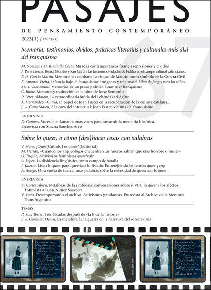 MEMORIA TESTIMONIOS OLVIDOS PRACTICAS LITERARIAS Y CULTUR, de RUIZ TORRES, PEDRO | portada del libro