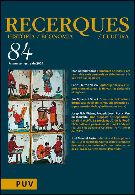 Recerques, 84, de VARIOS AUTORES | portada del libro