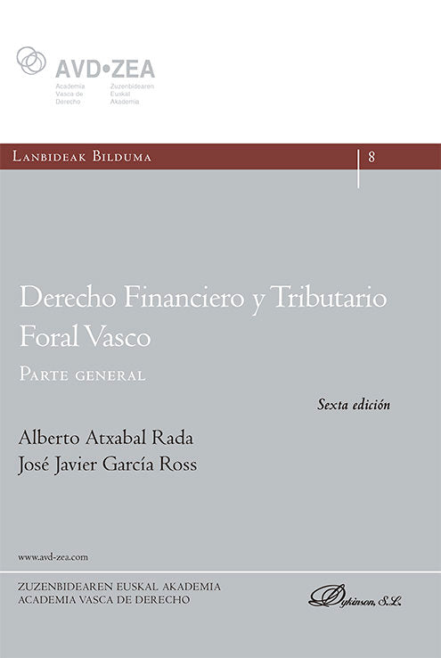 Derecho Financiero y Tributario Foral Vasco, de ATXABAL RADA, ALBERTO | portada del libro