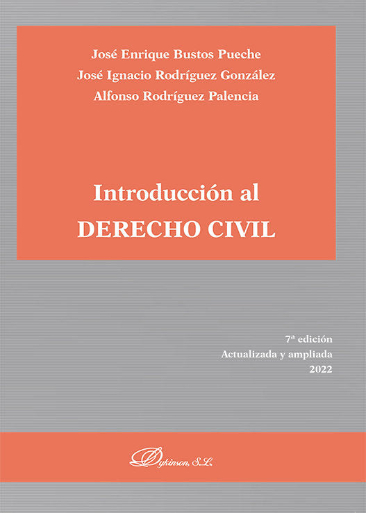 INTRODUCCION AL DERECHO CIVIL, de BUSTOS PUECHE, JOSE ENRIQUE | portada del libro