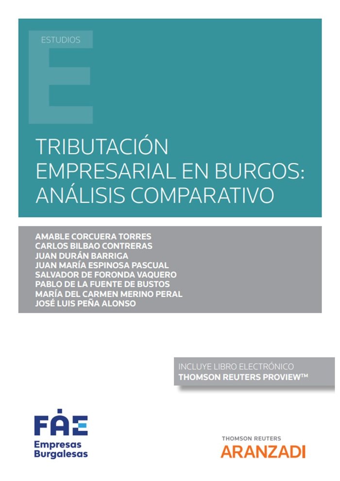 TRIBUTACION EMPRESARIAL EN BURGOS ANALISIS COMPARATIVO, de CORCUERA TORRES,AMABLE | portada del libro