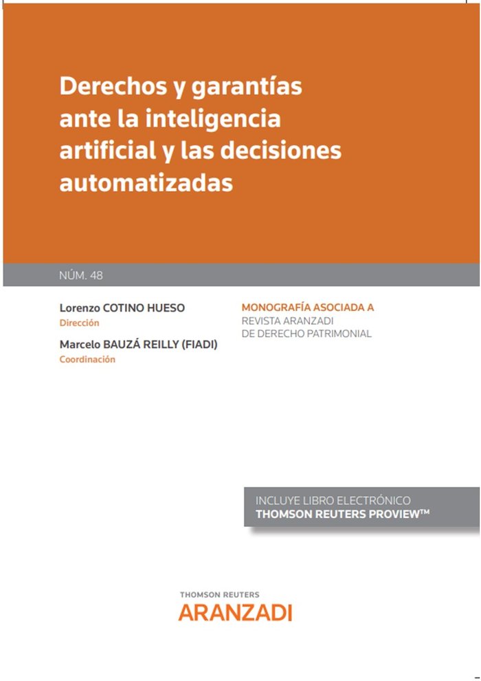 DERECHOS Y GARANTIAS ANTE LA INTELIGENCIA ARTIFICIAL Y LAS D, de LORENZO COTINO HUESO | portada del libro