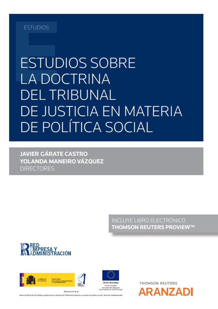 ESTUDIOS SOBRE LA DOCTRINA DEL TRIBUNAL DE JUSTICIA EN MATER, de FRANCISCO JAVIER GARATE CASTRO | portada del libro