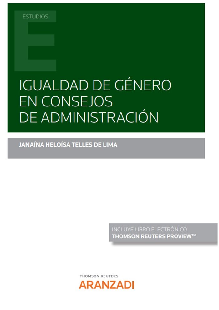 IGUALDAD DE GENERO EN CONSEJOS DE ADMINISTRACION, de TELLES DE LIMA,HANAINA AELOISA | portada del libro