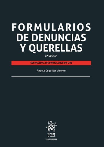 FORMALARIOS DE DENUNCIAS Y QUERELLAS | portada del libro