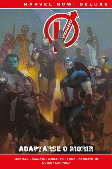 LOS VENGADORES DE JONATHAN HICKMAN 5 ADAPTARSE O MORIR, de SALVADOR LARROCA | portada del libro