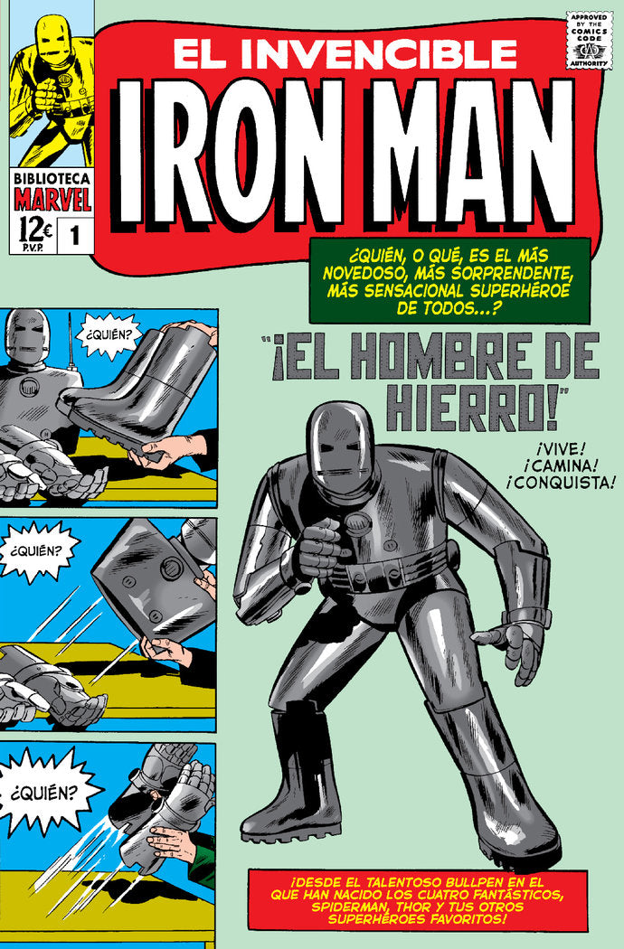 Biblioteca marvel el invencible iron man 1. 1963: tales of suspense 39-47 usa, de JACK KIRBY | portada del libro