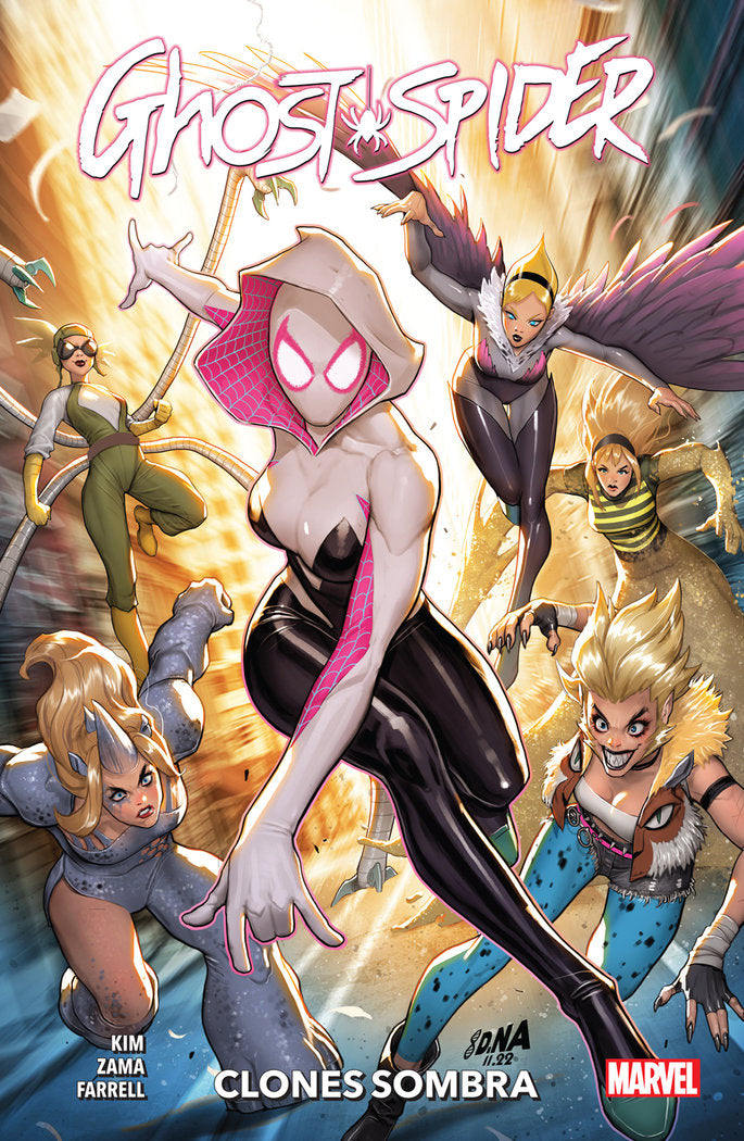SPIDER GWEN GHOST SPIDER 6 CLONES SOMBRA, de EMILY KIM | portada del libro