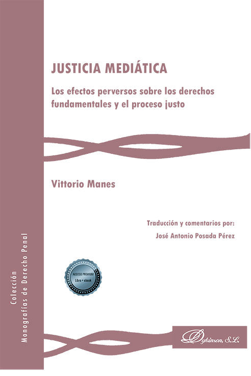 JUSTICIA MEDIATICA, de MANES, VITTORIO | portada del libro