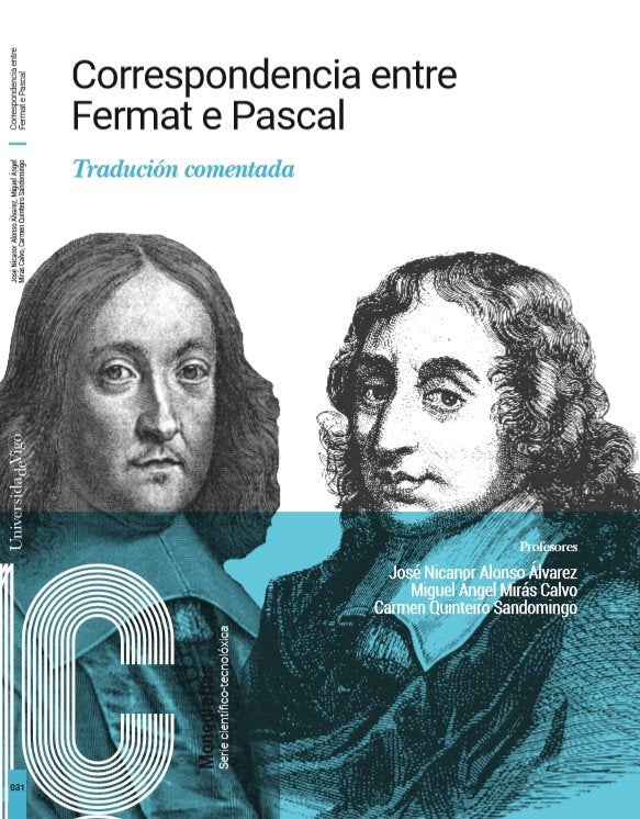 CORRESPONDENCIA ENTRE FERMAT E PASCAL, de ALONSO ALVAREZ, JOSE NICANOR | portada del libro