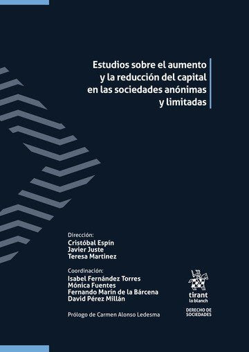 ESTUDIOS SOBRE EL AUMENTO Y LA REDUCCION DEL CAPITAL EN LAS, de JUSTE | portada del libro