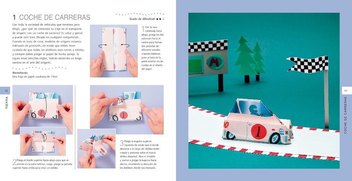 Origami, coches, embarcaciones, trenes y mucho más, de Ono, Mari | portada del libro