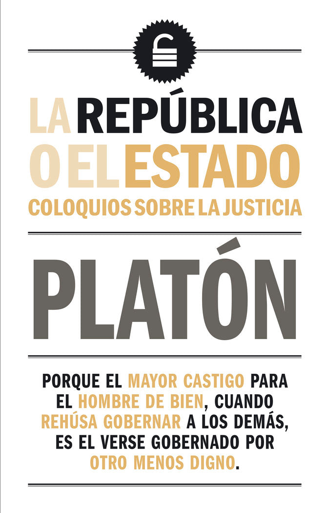 LA REPÚBLICA, de Platón, Aristocles | portada del libro