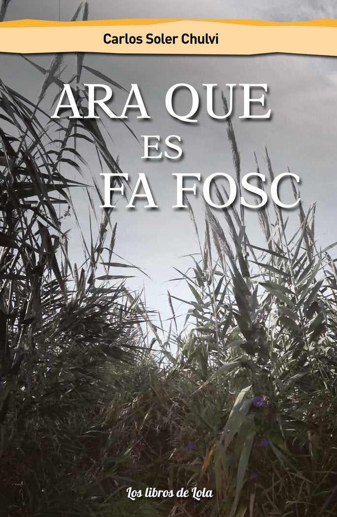 ARA QUE ES FA FOSC, de SOLER CHULVI, CARLOS | portada del libro