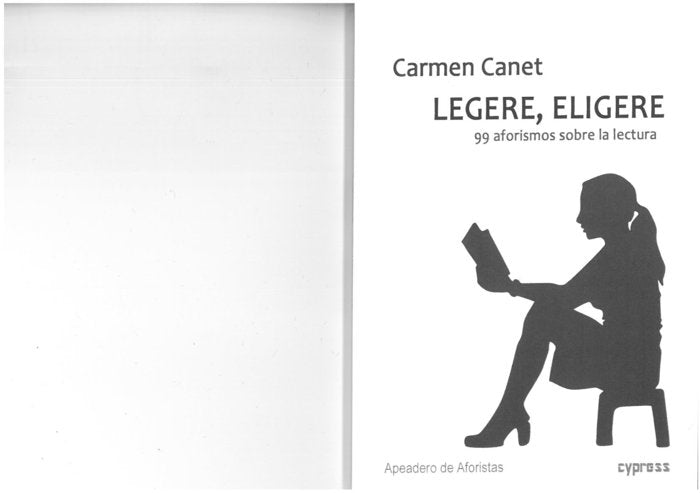 LEGERE ELIGERE, de CANET, CARMEN | portada del libro