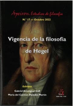 VIGENCIA DE LA FILOSOFIA DE HEGEL | portada del libro