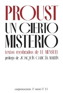 Un cierto misterio, de PROUST | portada del libro