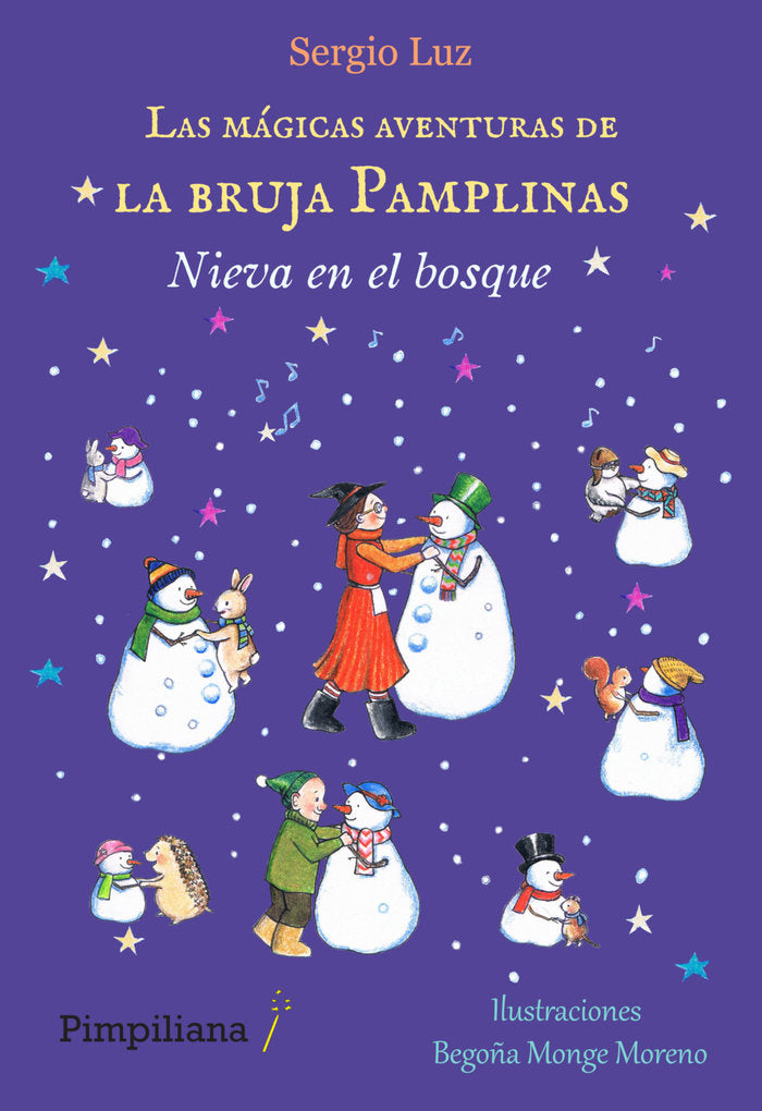 Las mágicas aventuras de la bruja Pamplinas: Nieva en el bos, de Luz, Sergio | portada del libro