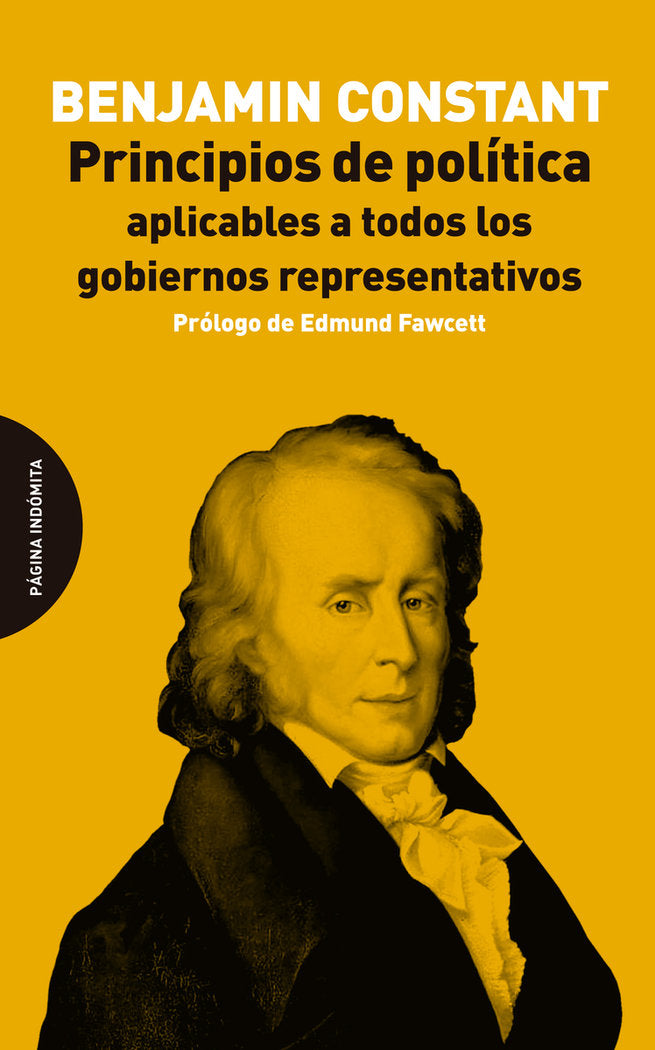PRINCIPIOS DE POLITICA, de CONSTANT, BENJAMIN | portada del libro