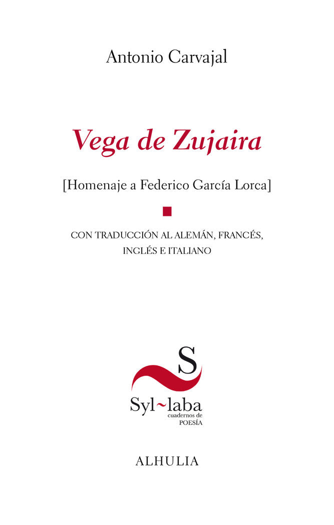 Vega de Zujaira, de Carvajal Milena, Antonio | portada del libro