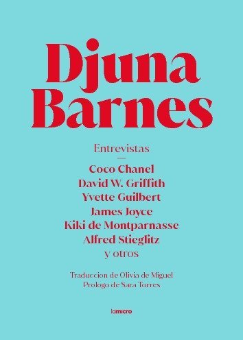 Entrevistas. Djuna Barnes, de BARNES,DJUNA | portada del libro