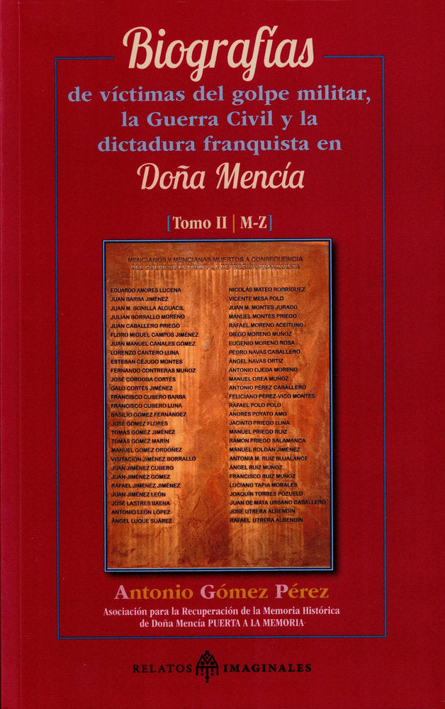 Biografías de las víctimas, Doña Mencía Tomo II, de Gómez Pérez, Antonio | portada del libro