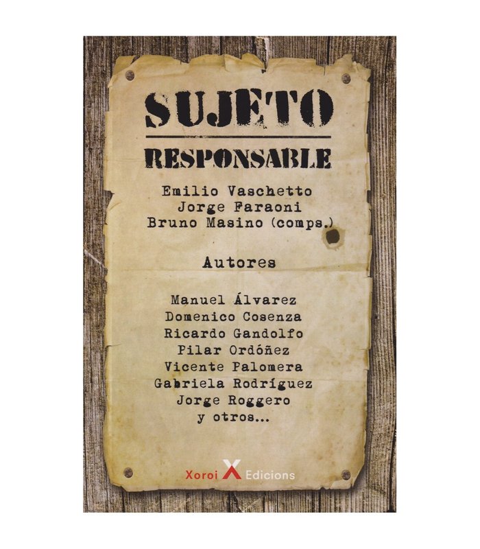 SUJETO RESPONSABLES, de VASCHETTO | portada del libro