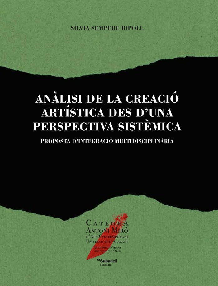 Anàlisi de la creació artística des d'una perspectiva sistèmica, de Sempere Ripoll, Sílvia | portada del libro