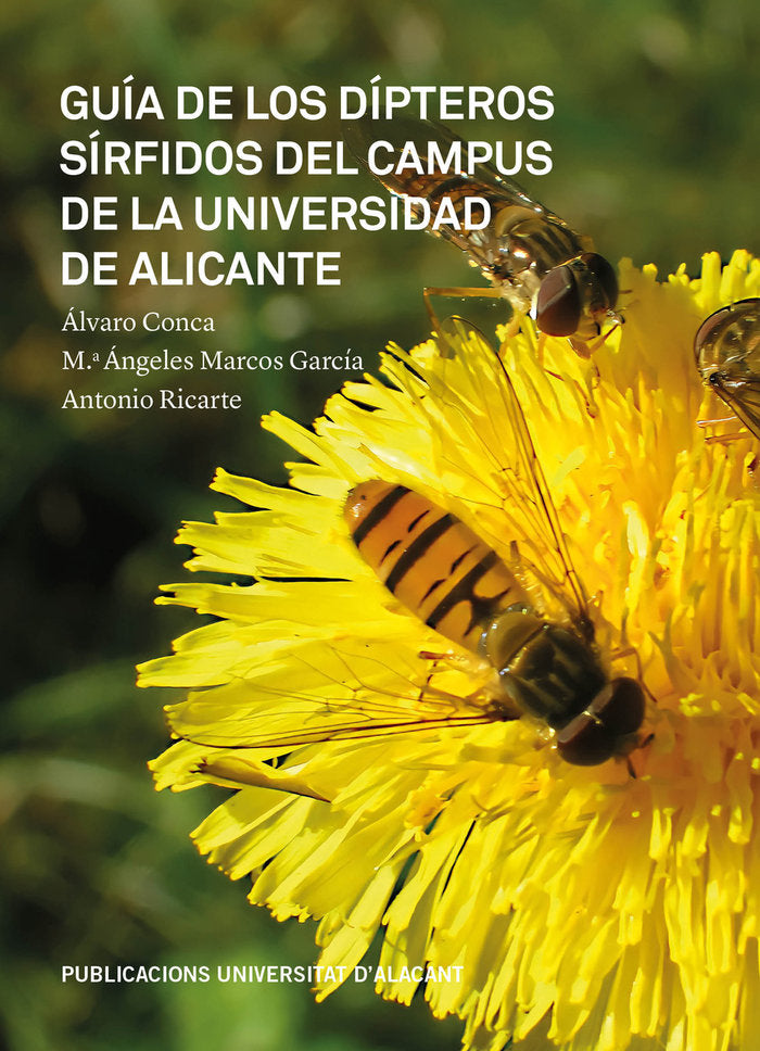 GUIA DE LOS DIPTEROS SIRFIDOS DEL CAMPUS DE LA UNIVERSIDAD DE ALICANTE, de ALVARO CONCA ESQUEMBRE | portada del libro
