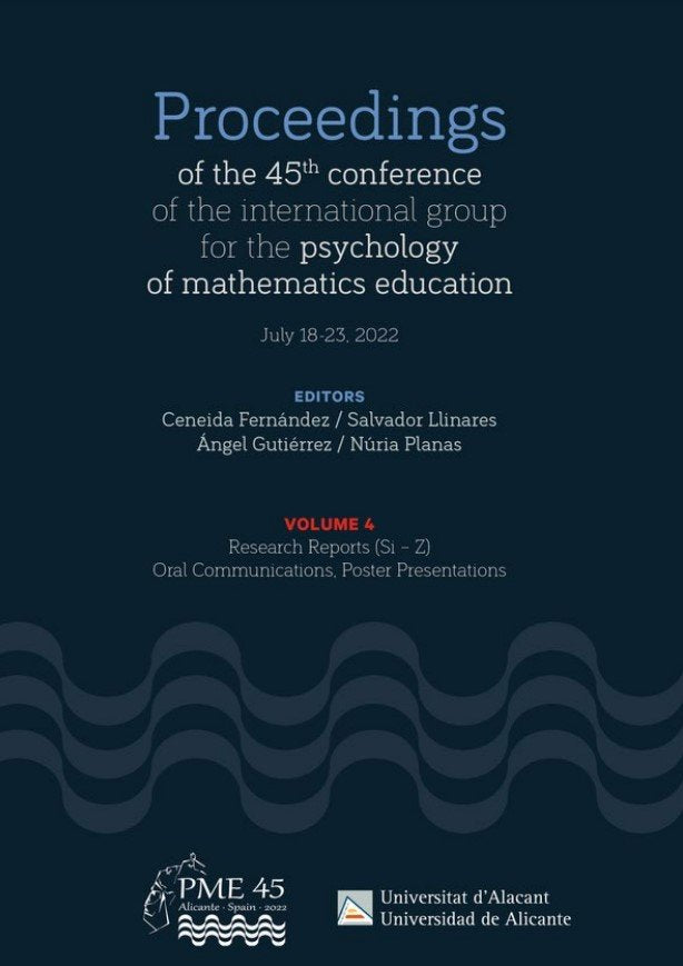 PME 45. Proceedings of the 45th conference of the international group for the psychology of mathemat | portada del libro