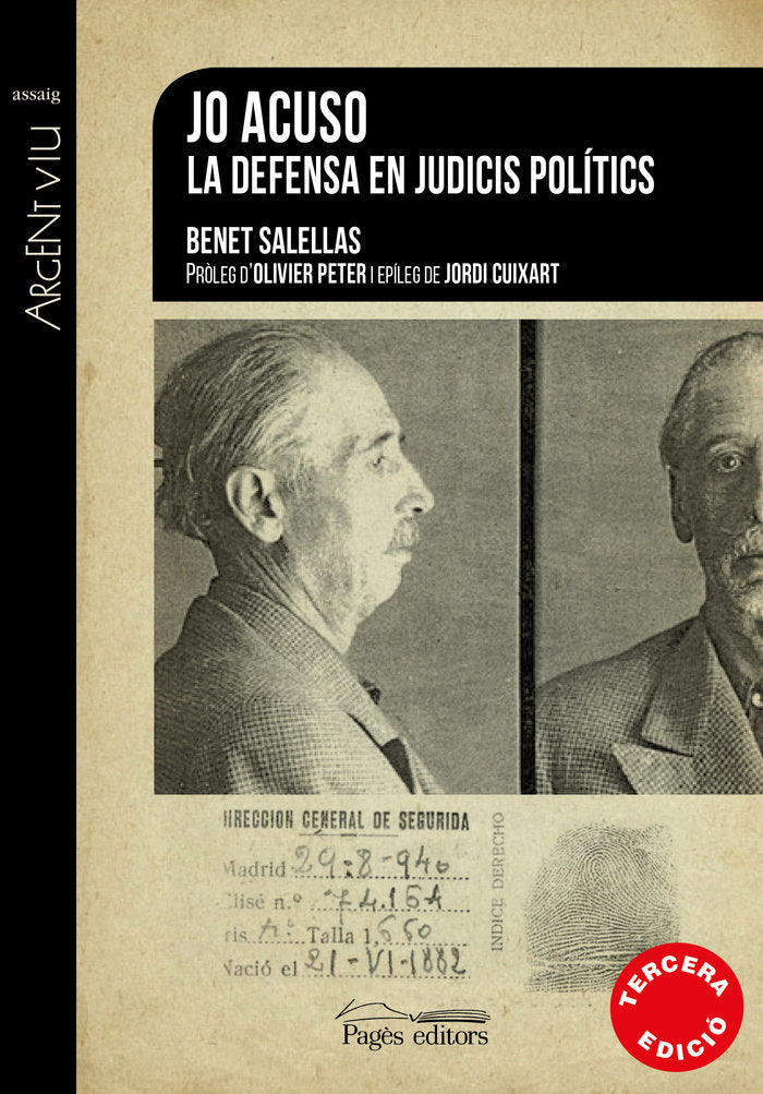 Jo acuso, de Salellas Vilar, Benet | portada del libro