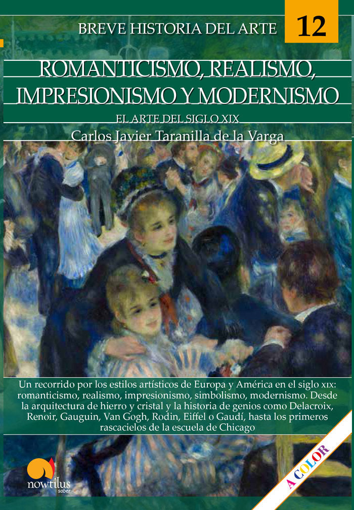 Breve historia del romanticismo, realismo, impresionismo y modernismo, de Taranilla de la Varga, Carlos Javier | portada del