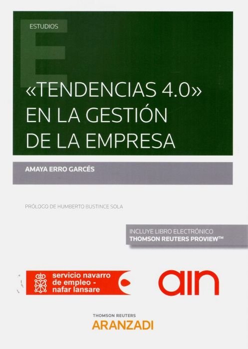 ôTendencias 4.0ö en la gestión de la empresa (Papel + e-book), de Erro Garcés, Amaya | portada del libro
