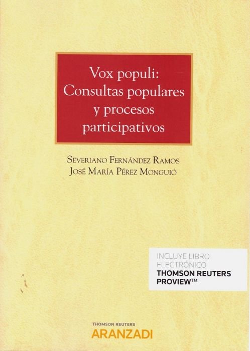 Vox populi: Consultas populares y procesos participativos (Papel + e-book), de Fernández Ramos, Severiano | portada del libro