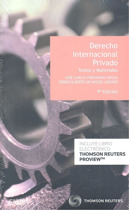 Derecho internacional privado (Papel + e-book), de de Miguel Asensio | portada del libro