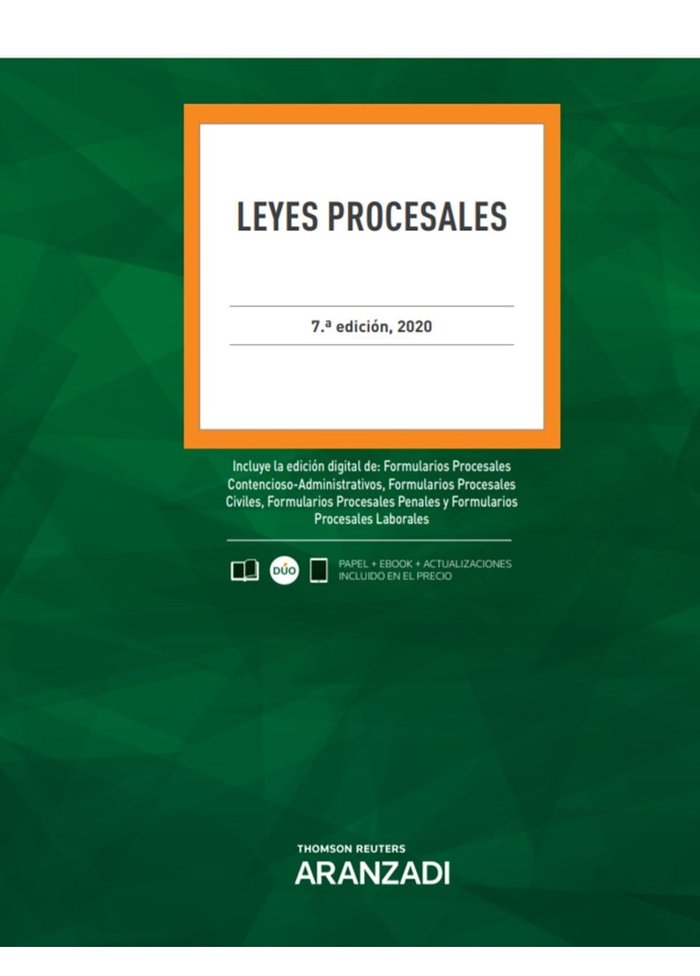 Leyes Procesales (Papel + e-book), de Thomson Reuters, Aranzadi | portada del libro