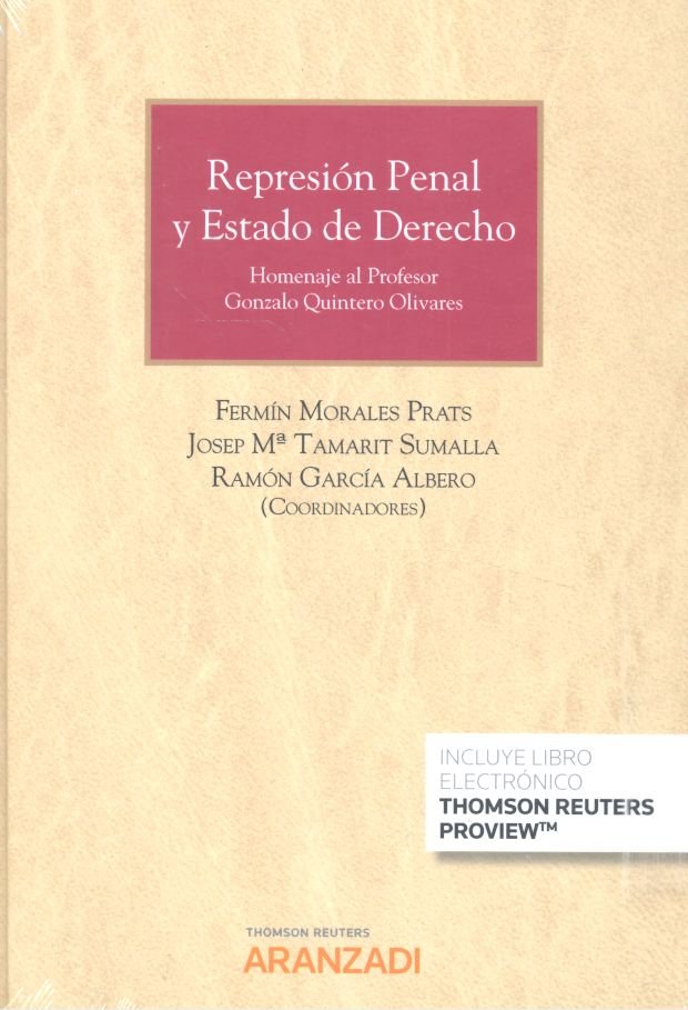 Represión penal y estado de derecho (Papel + e-book), de García Albero, Ramón | portada del libro