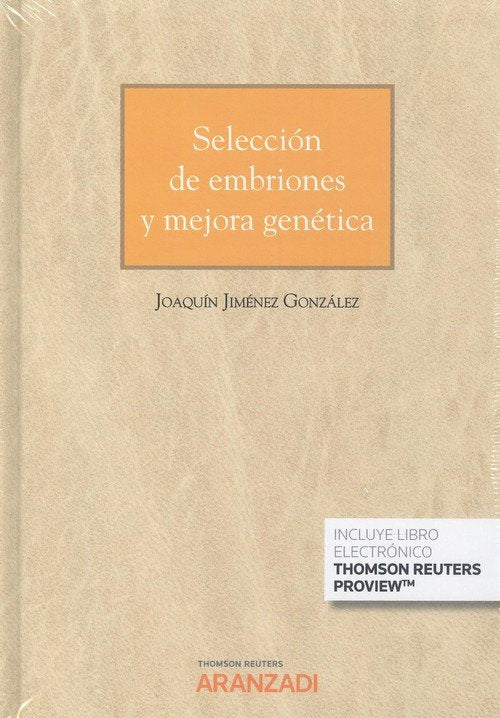 Selección de embriones y mejora genética (Papel + e-book), de Jiménez González, Joaquín | portada del libro