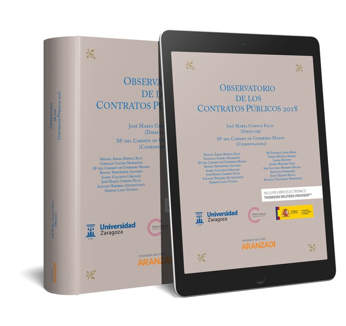 Observatorio de los contratos públicos 2018 (Papel + e-book), de de Guerrero Manso, Mª del Carmen | portada del libro
