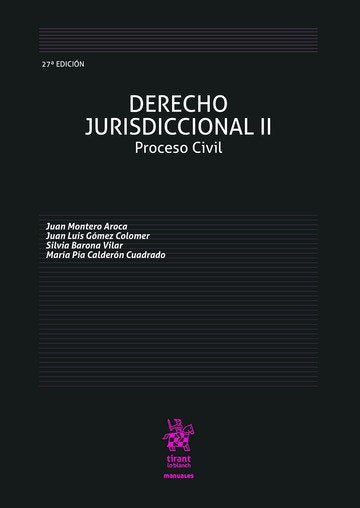 Derecho jurisdiccional II, de Montero Aroca | portada del libro